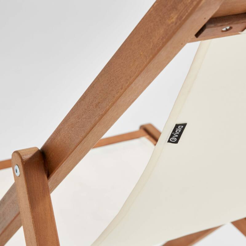 Set di 2 sedie sdraio reclinabili in eucalipto FSC®