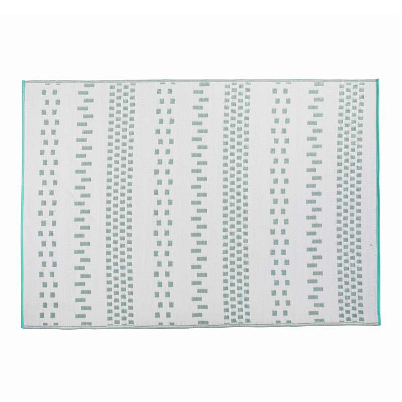 Tappeto rettangolare da esterno con motivo bifacciale in polipropilene