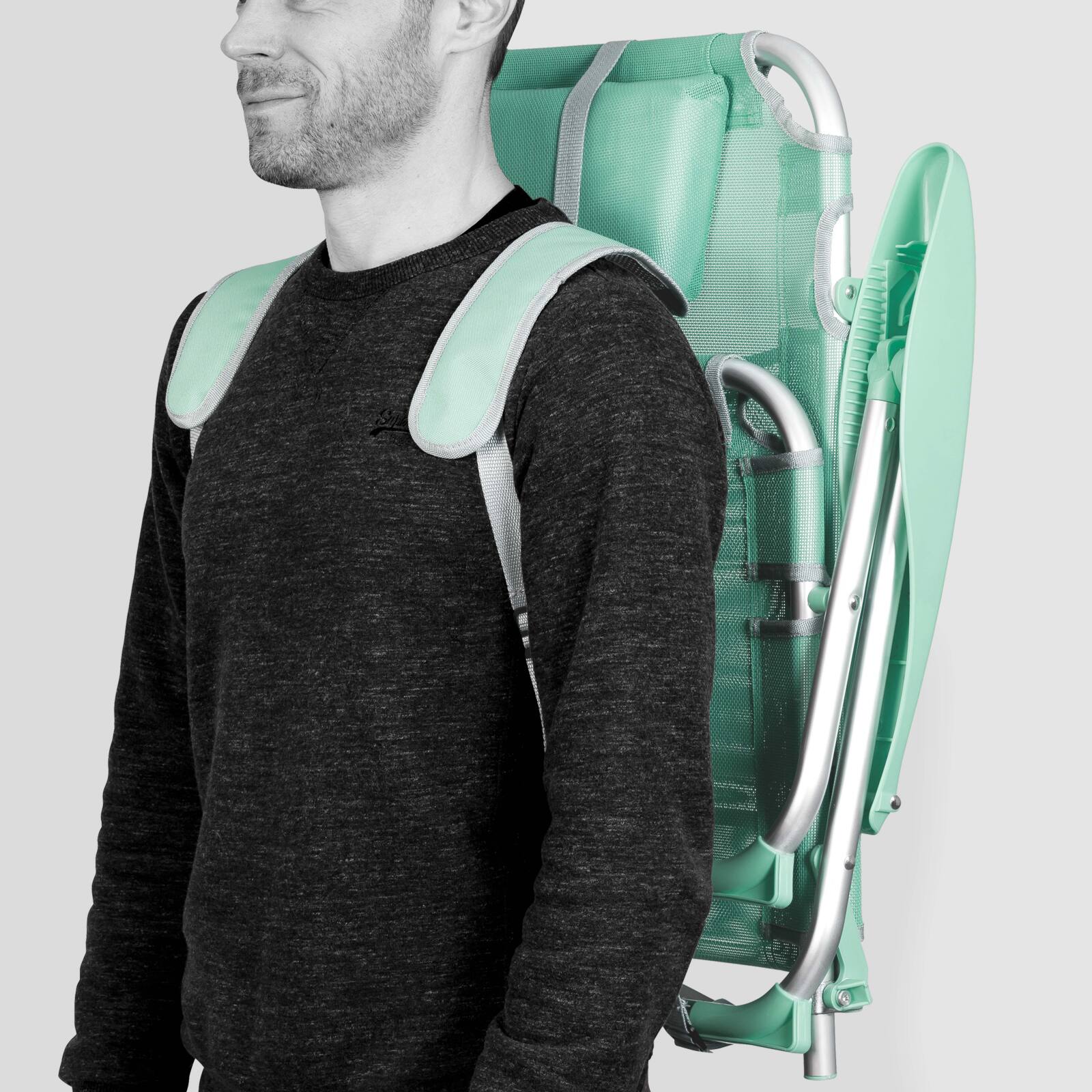 Sedia da mare pieghevole, reclinabile in 4 posizioni