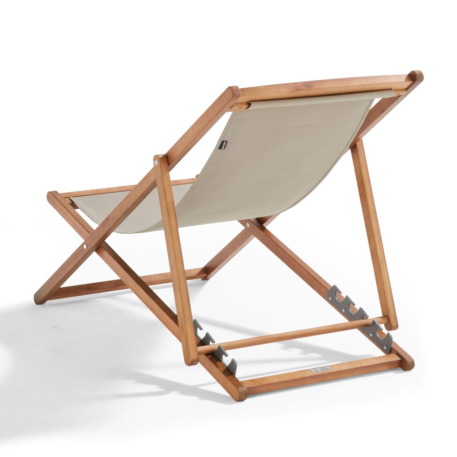 Set di 2 sedie sdraio reclinabili in eucalipto FSC®