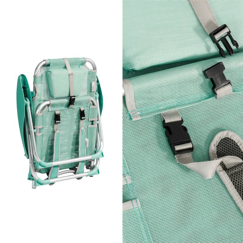 Sedia da mare pieghevole, reclinabile in 4 posizioni