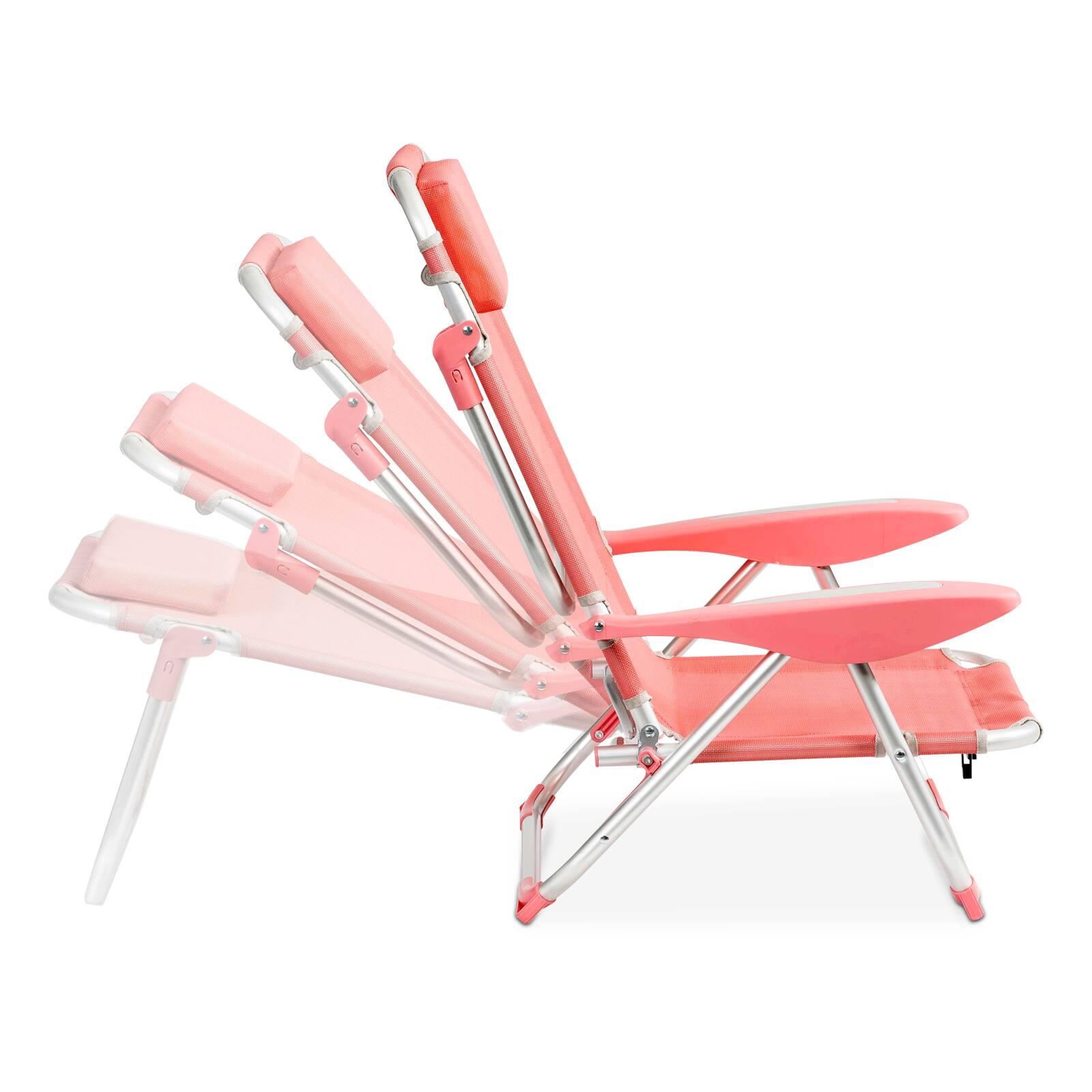 Sedia da mare pieghevole, reclinabile in 4 posizioni