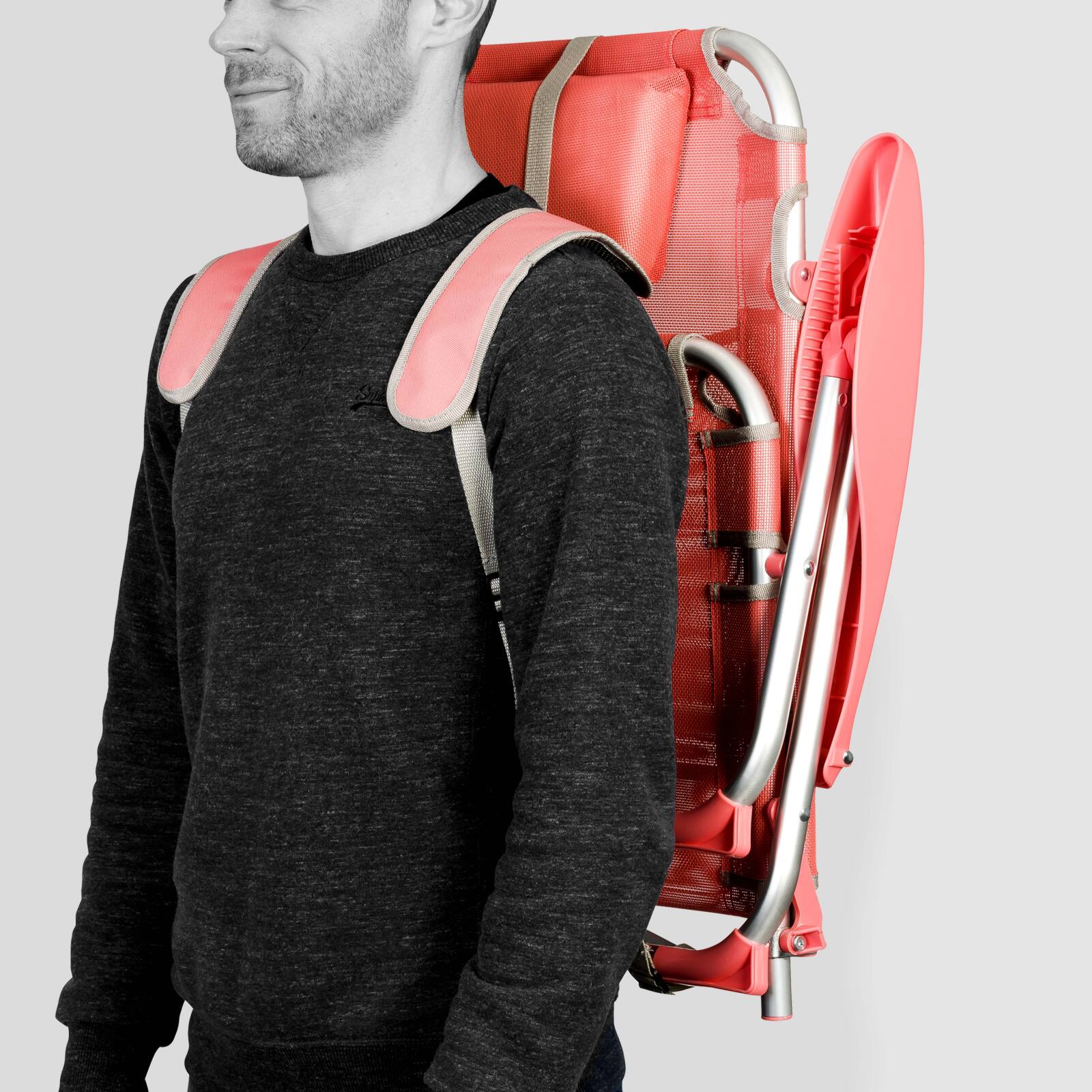 Sedia da mare pieghevole, reclinabile in 4 posizioni