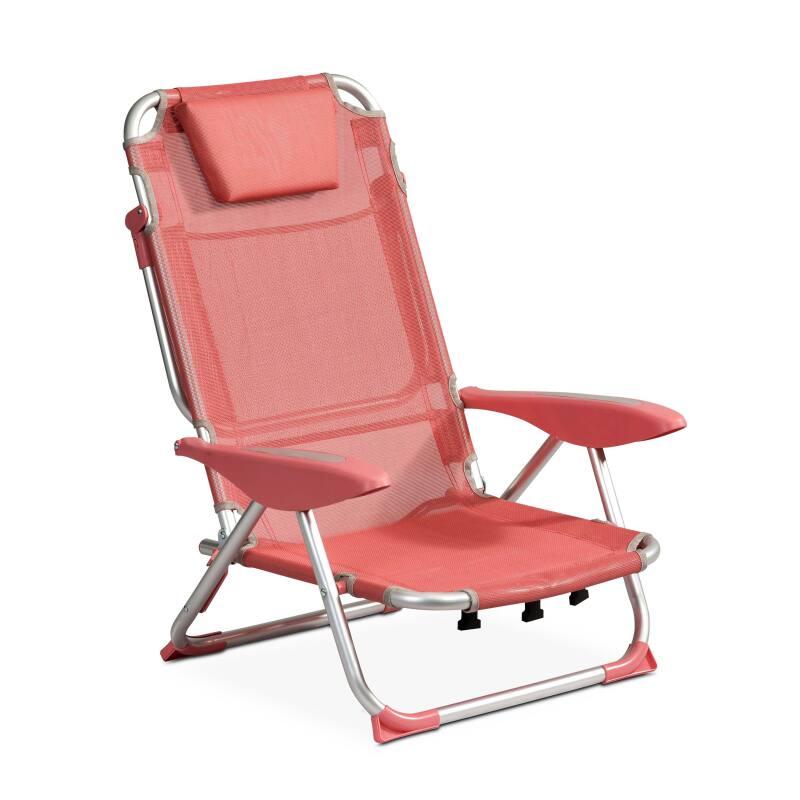 Sedia da mare pieghevole, reclinabile in 4 posizioni