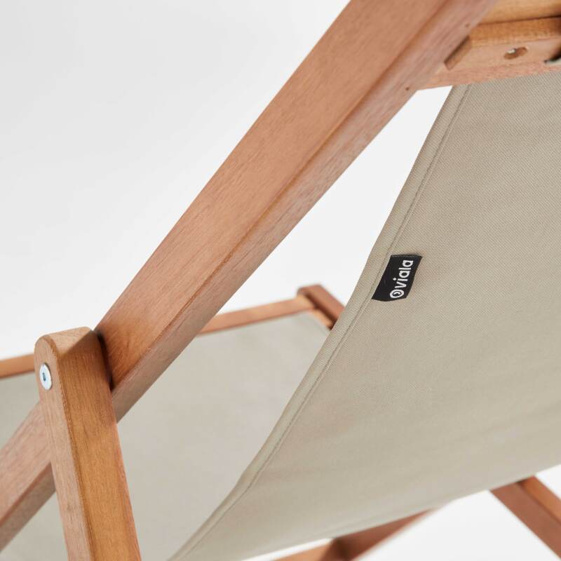 Set di 2 sedie sdraio reclinabili in eucalipto FSC® (6/7)