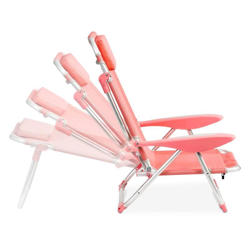 Sedia da mare pieghevole, reclinabile in 4 posizioni