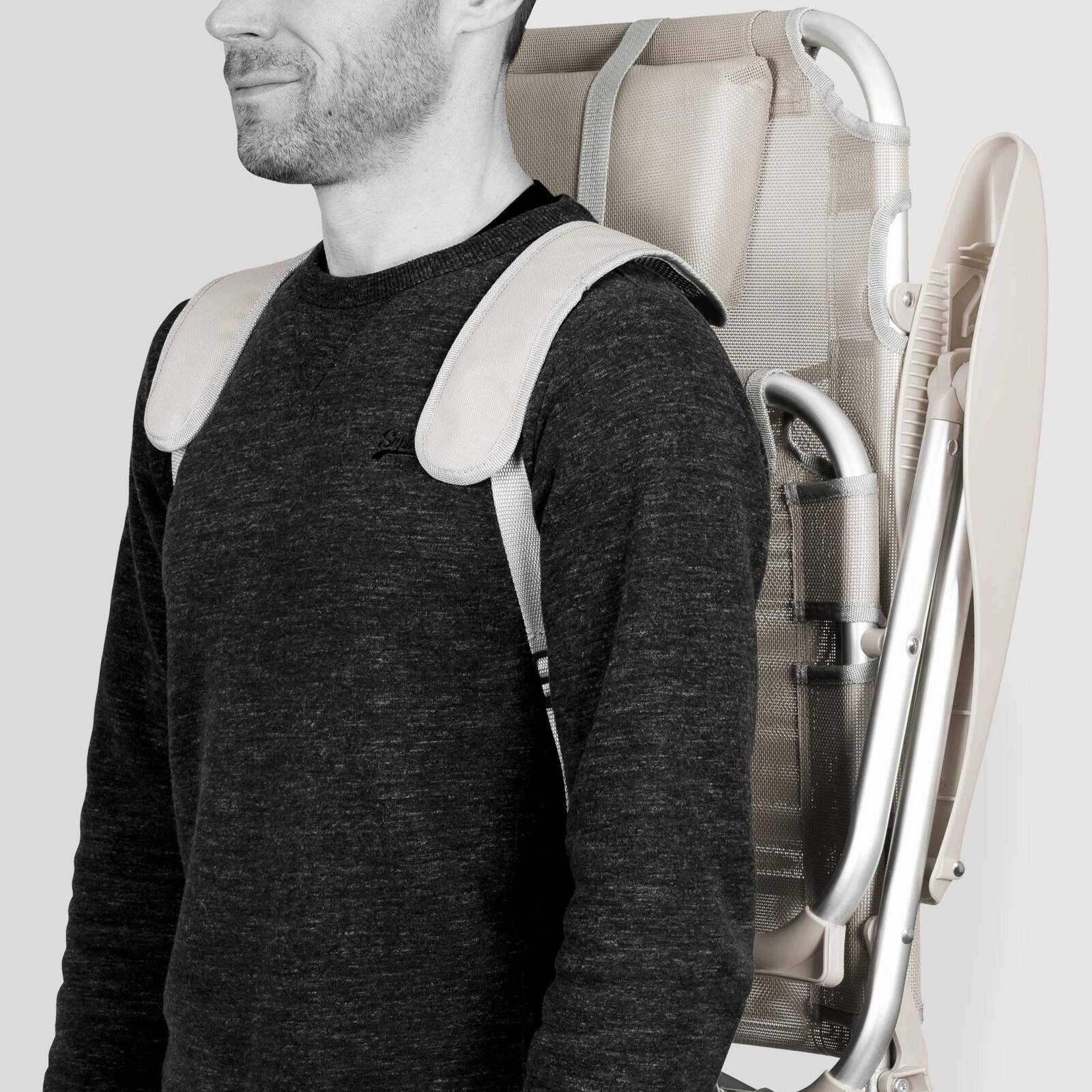 Sedia da mare pieghevole, reclinabile in 4 posizioni