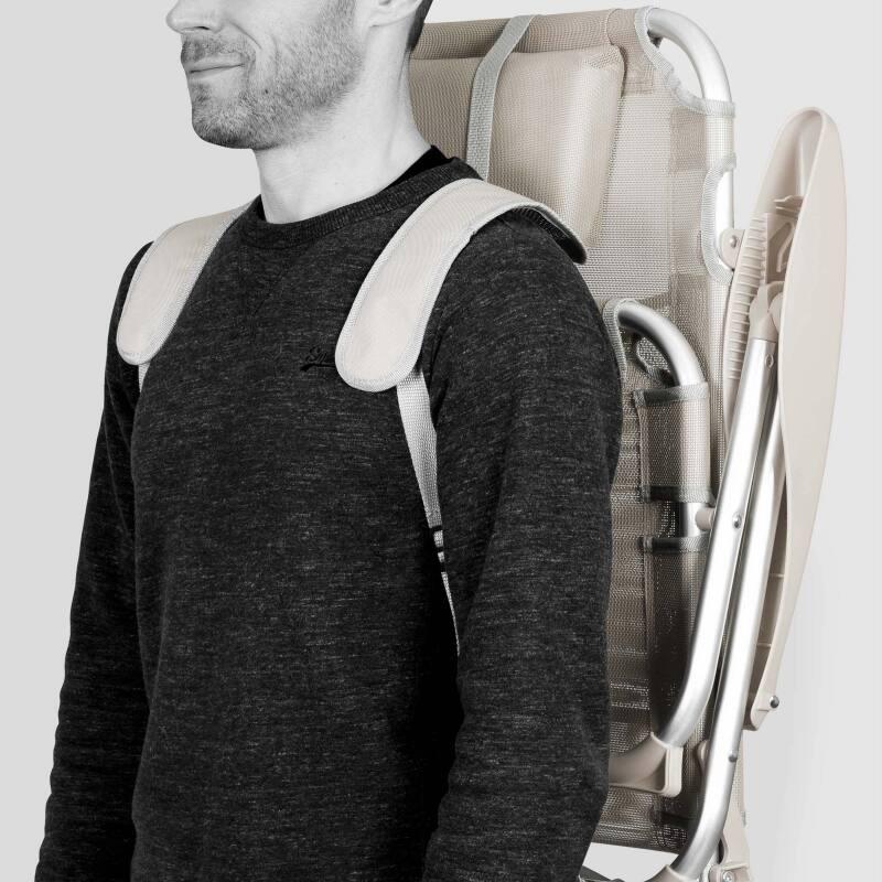 Sedia da mare pieghevole, reclinabile in 4 posizioni