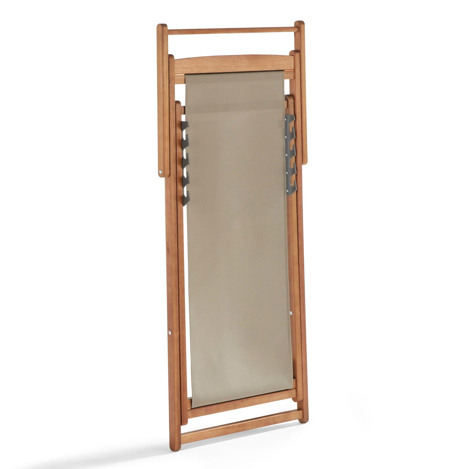 Set di 2 sedie sdraio reclinabili in eucalipto FSC®