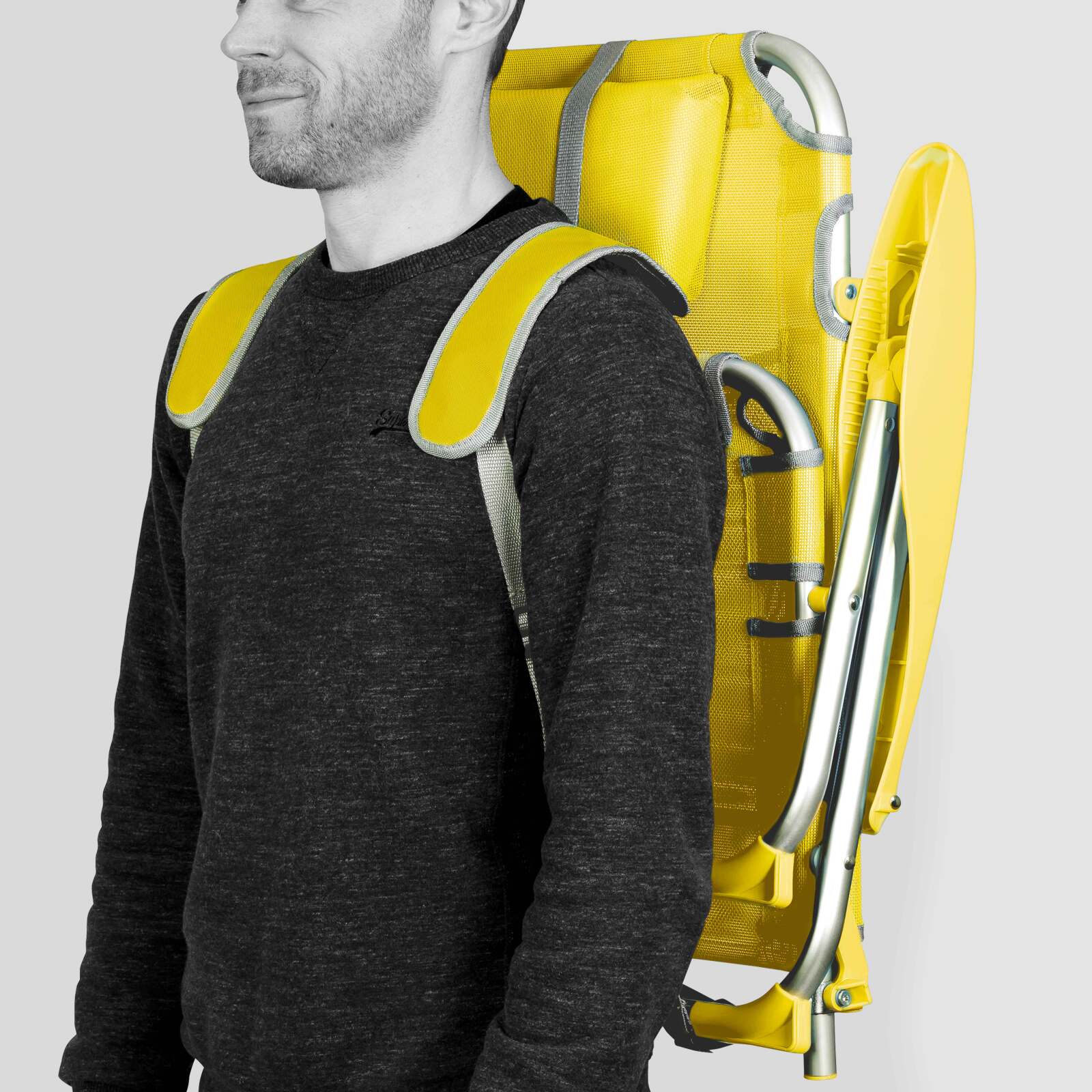 Sedia da mare pieghevole, reclinabile in 4 posizioni