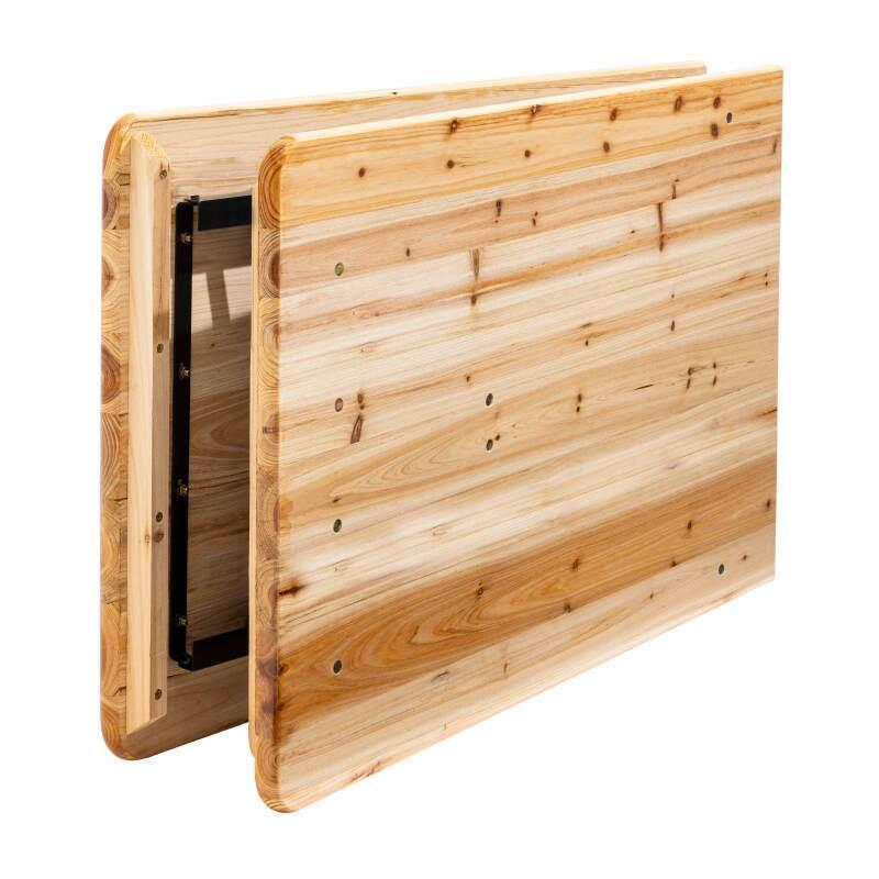 Set tavolo + 2 panche pieghevoli in legno 180 cm