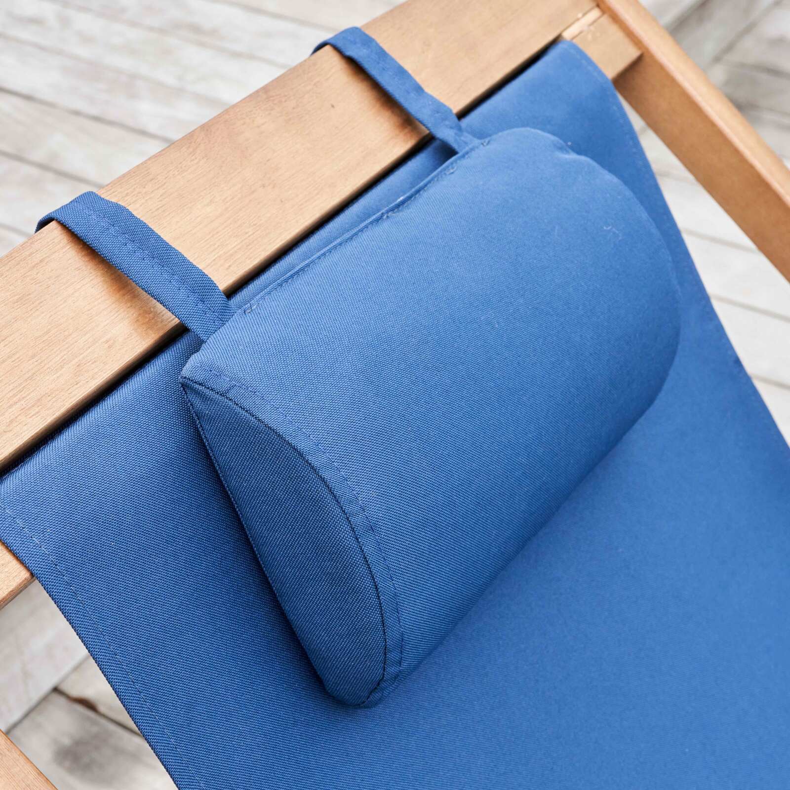 Set di 2 sedie sdraio reclinabili in eucalipto FSC®