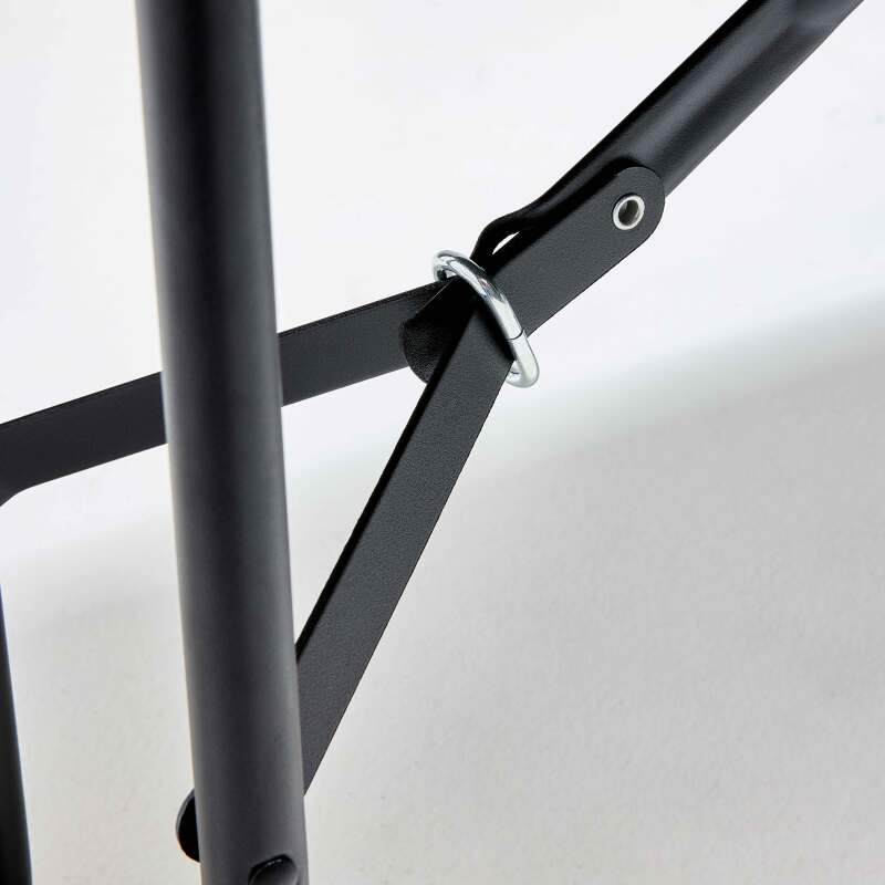 Panca pieghevole nera 3 posti 180 cm