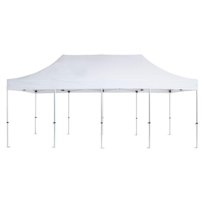 Gazebo pieghevole in alluminio bianca 4x8m 300g/m² 40mm