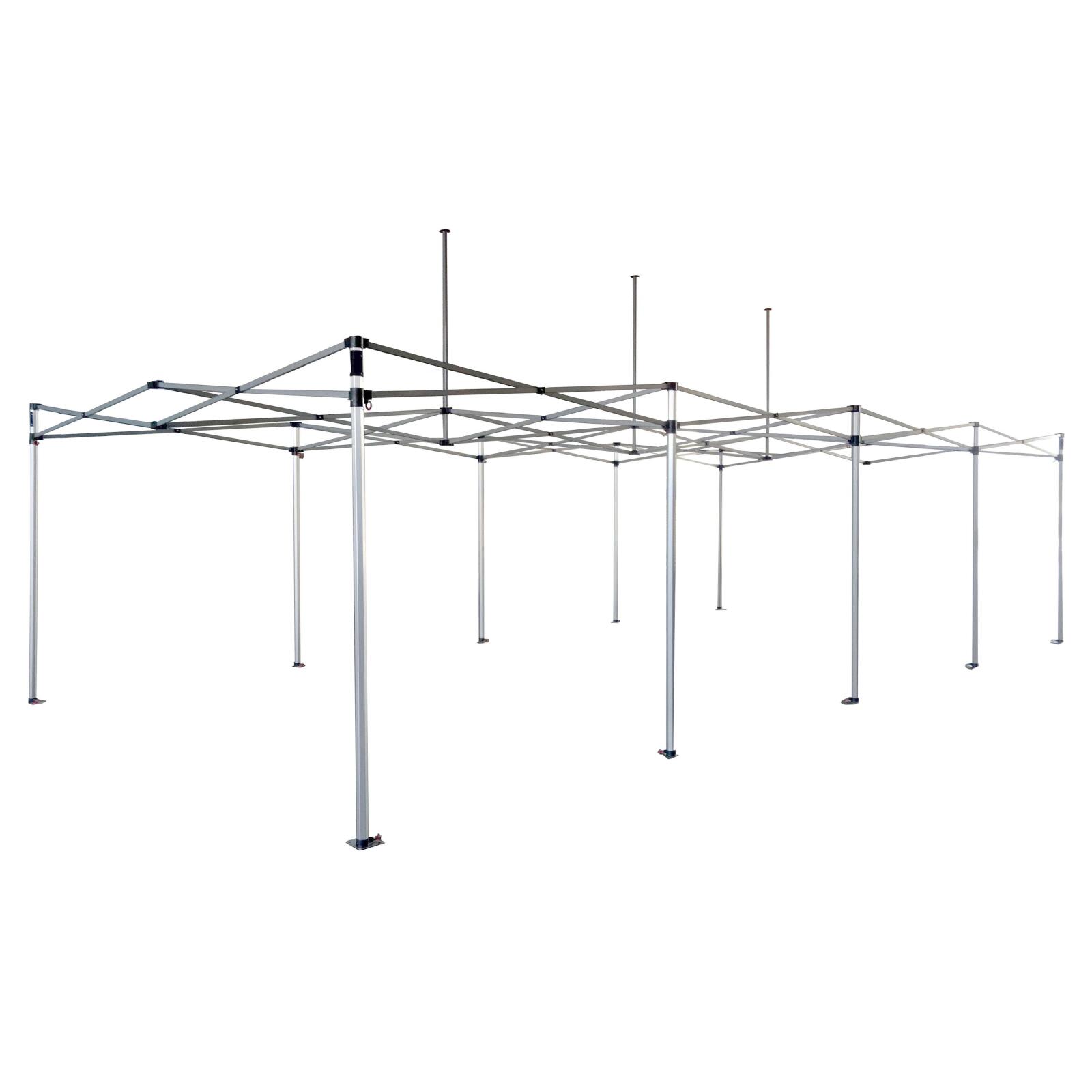 Gazebo pieghevole in alluminio bianca 4x8m 300g/m² 40mm