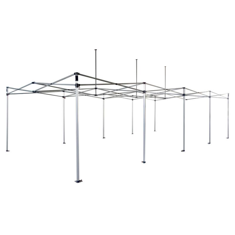 Gazebo pieghevole in alluminio bianca 4x8m 300g/m² 40mm