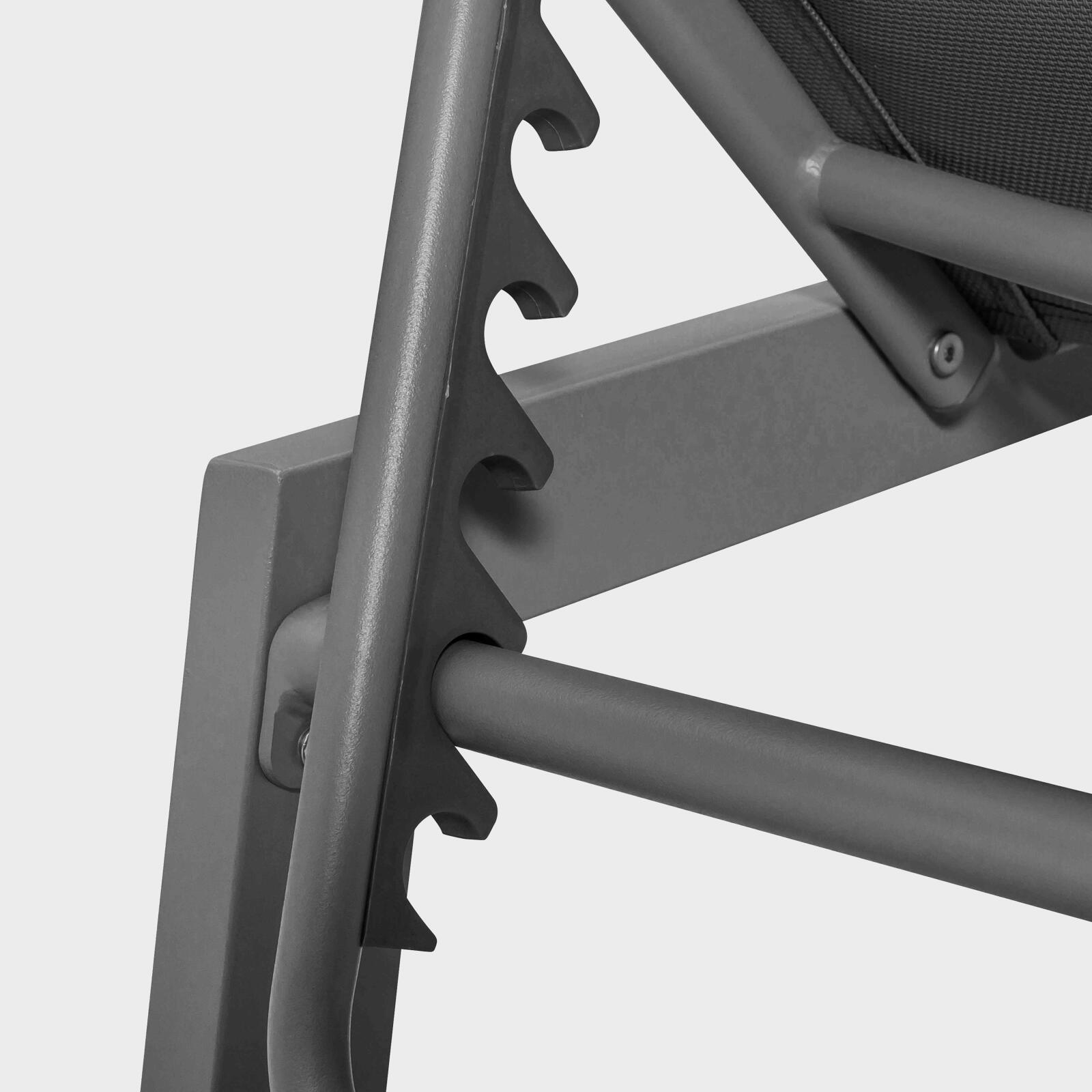 Set di 2 lettini prendisole con ruote, reclinabili in 5 posizioni Set di 2 lettini prendisole con ruote, reclinabili in 5 posizioni