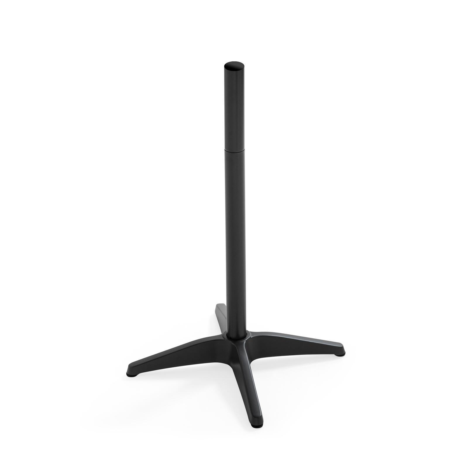 Gamba da tavolo in alluminio grigio per pranzare in piedi