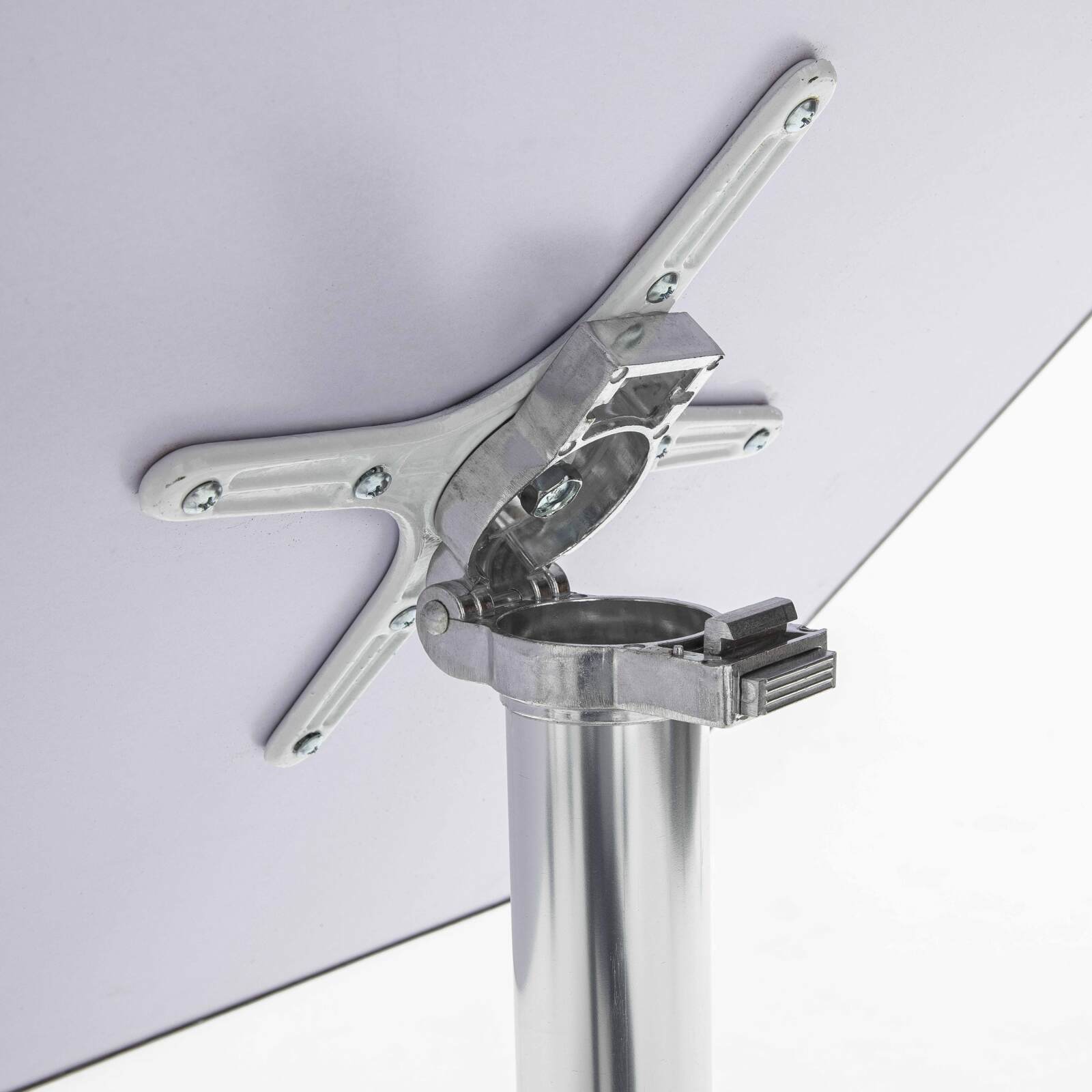 Tavolo da giardino bistrot reclinabile 70 x 70 cm con 2 sedie in alluminio e resina