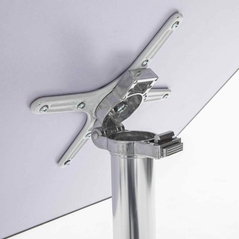 Tavolo da giardino bistrot reclinabile 70 x 70 cm con 2 sedie in alluminio e resina