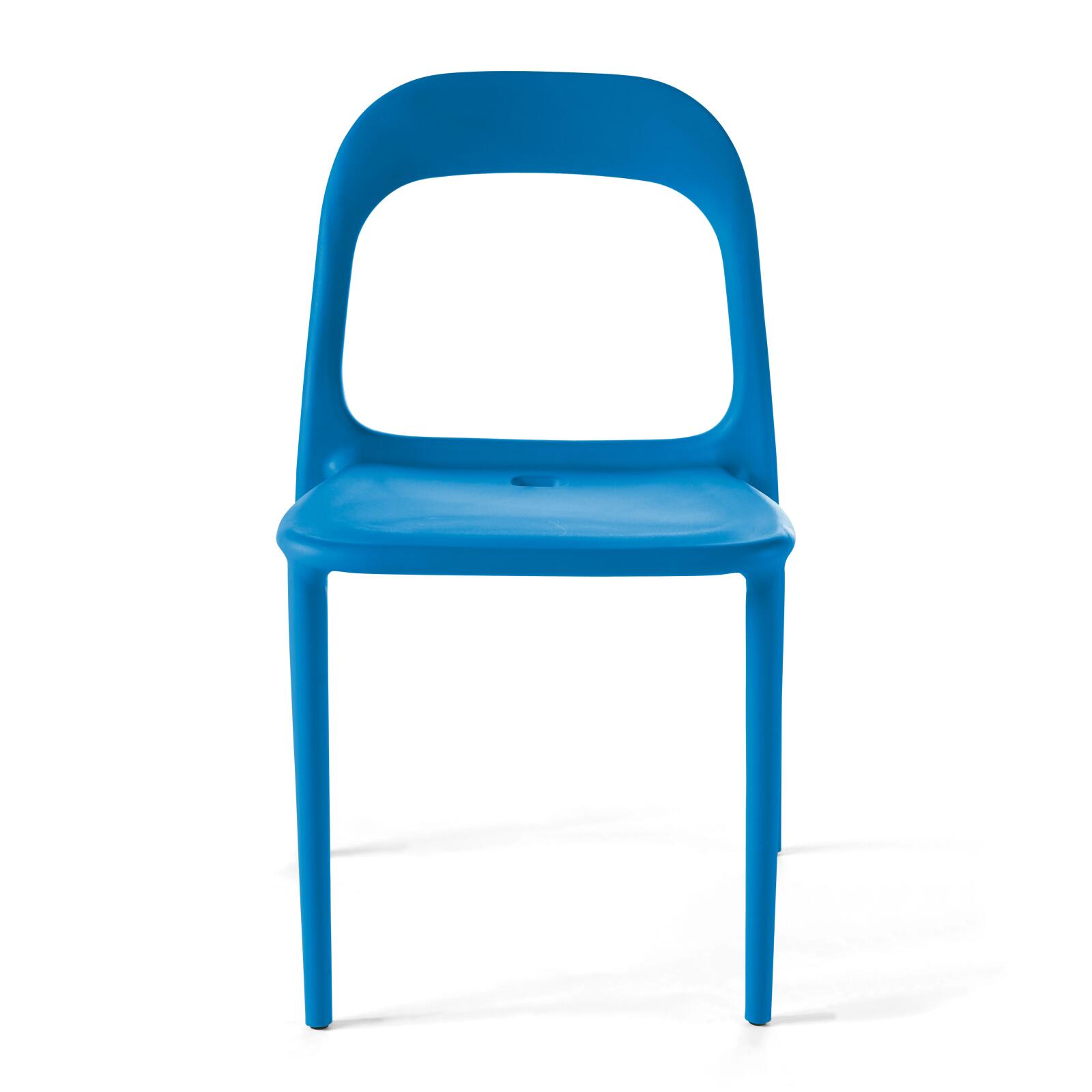Set di 4 sedie da giardino in plastica impilabili
