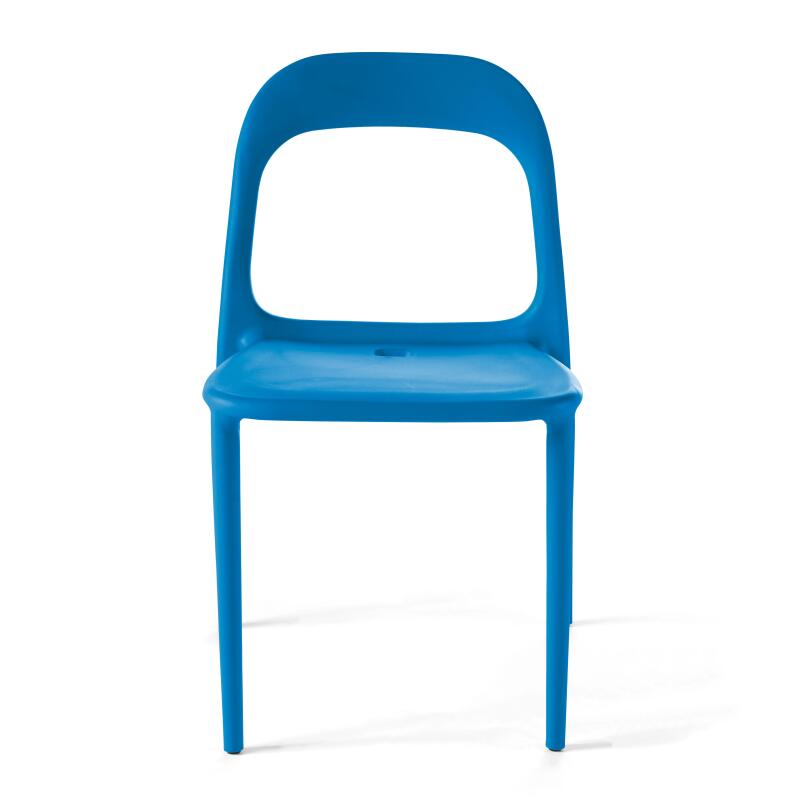 Set di 4 sedie da giardino in plastica impilabili (4/7)