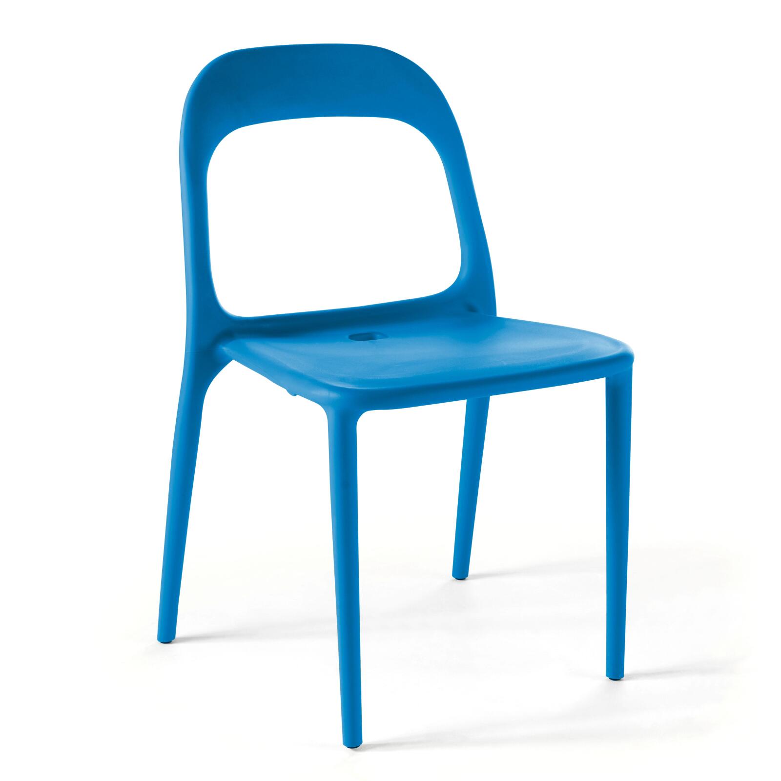 Set di 4 sedie da giardino in plastica impilabili