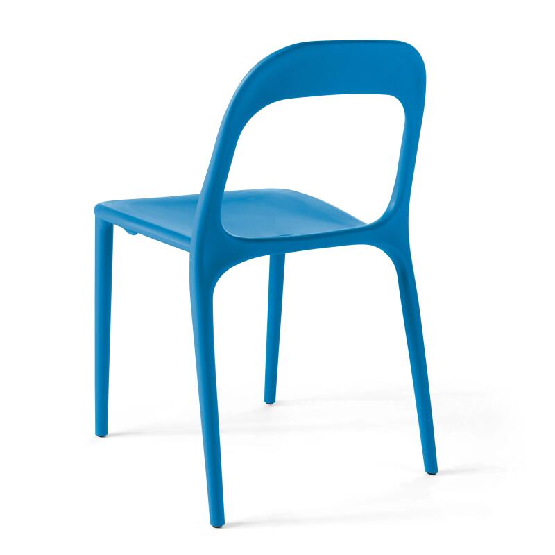 Set di 4 sedie da giardino in plastica impilabili (2/7)