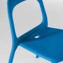 Set di 4 sedie da giardino in plastica impilabili
