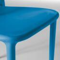 Set di 4 sedie da giardino in plastica impilabili