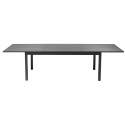Tavolo da giardino rettangolare allungabile (200/300 x 97 x 75 cm) in alluminio e legno composito