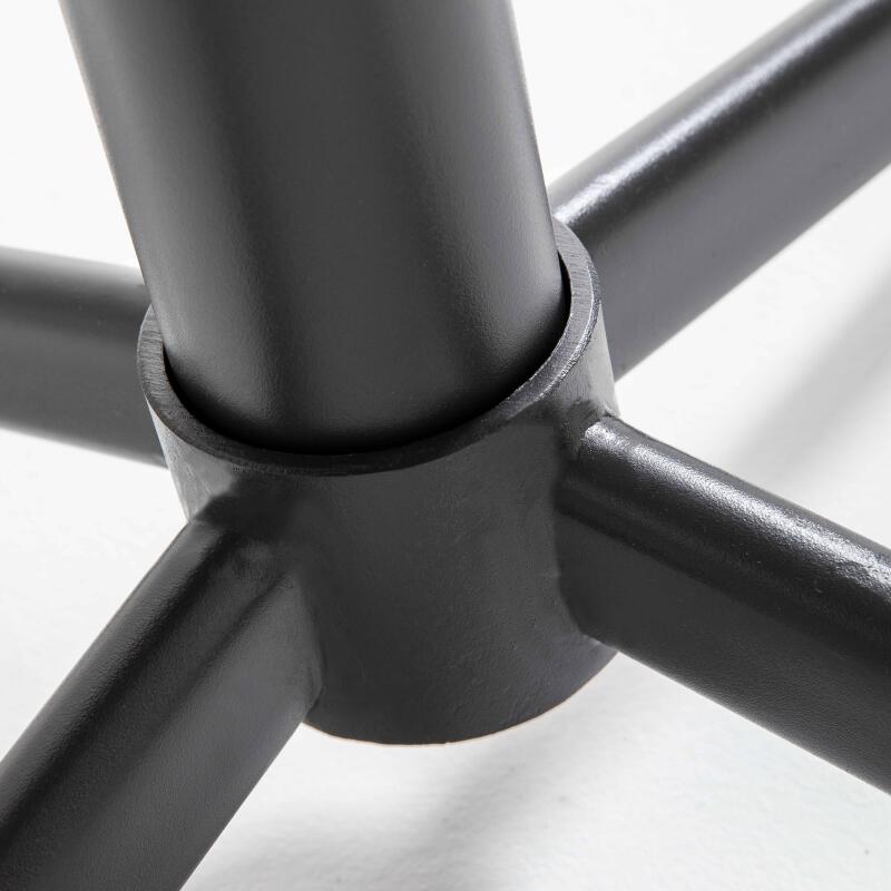 Tavolo da giardino bistrot rotondo in ceramica effetto legno (ø60 x 72 cm)