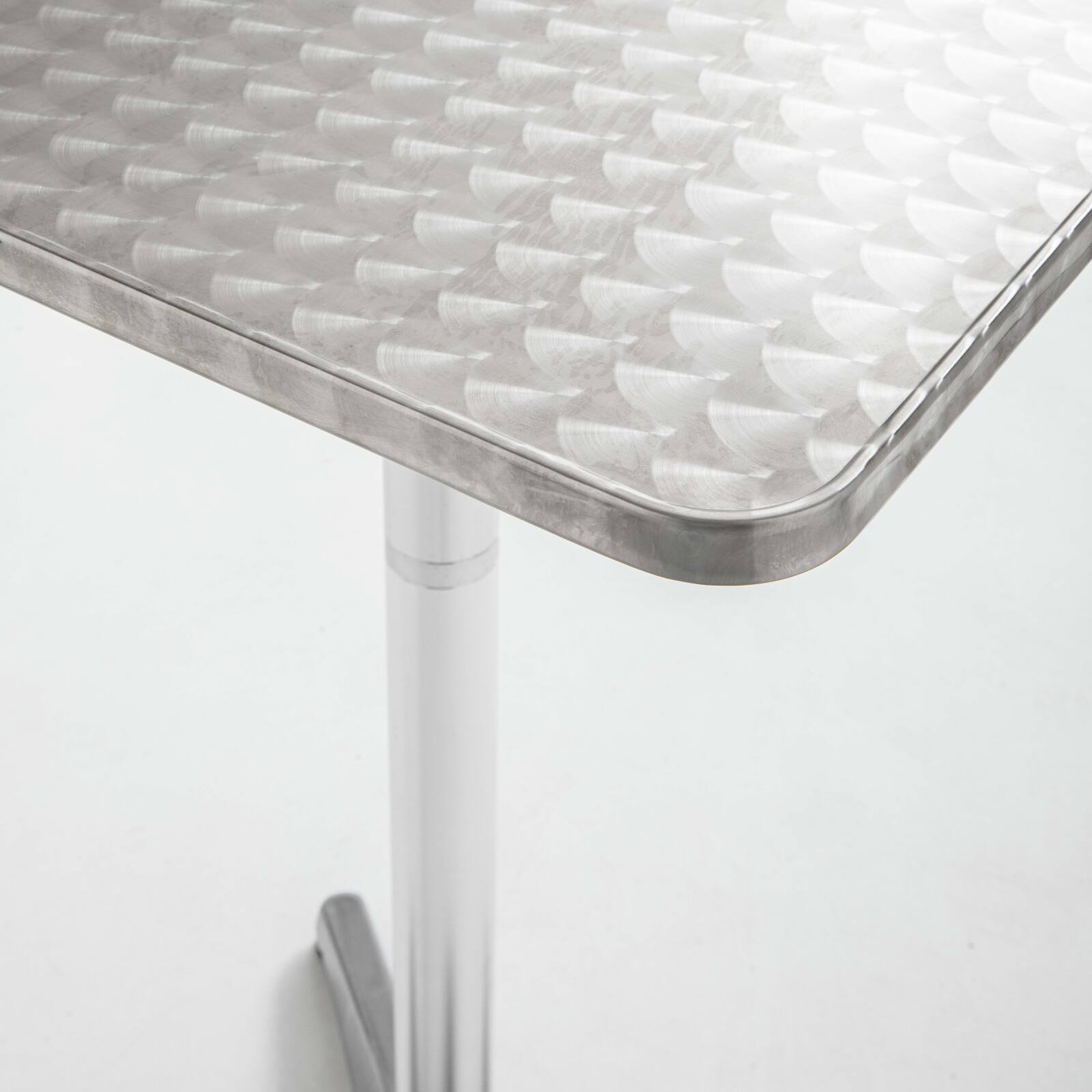 Tavolo alto da giardino e 2 seggioloni in alluminio