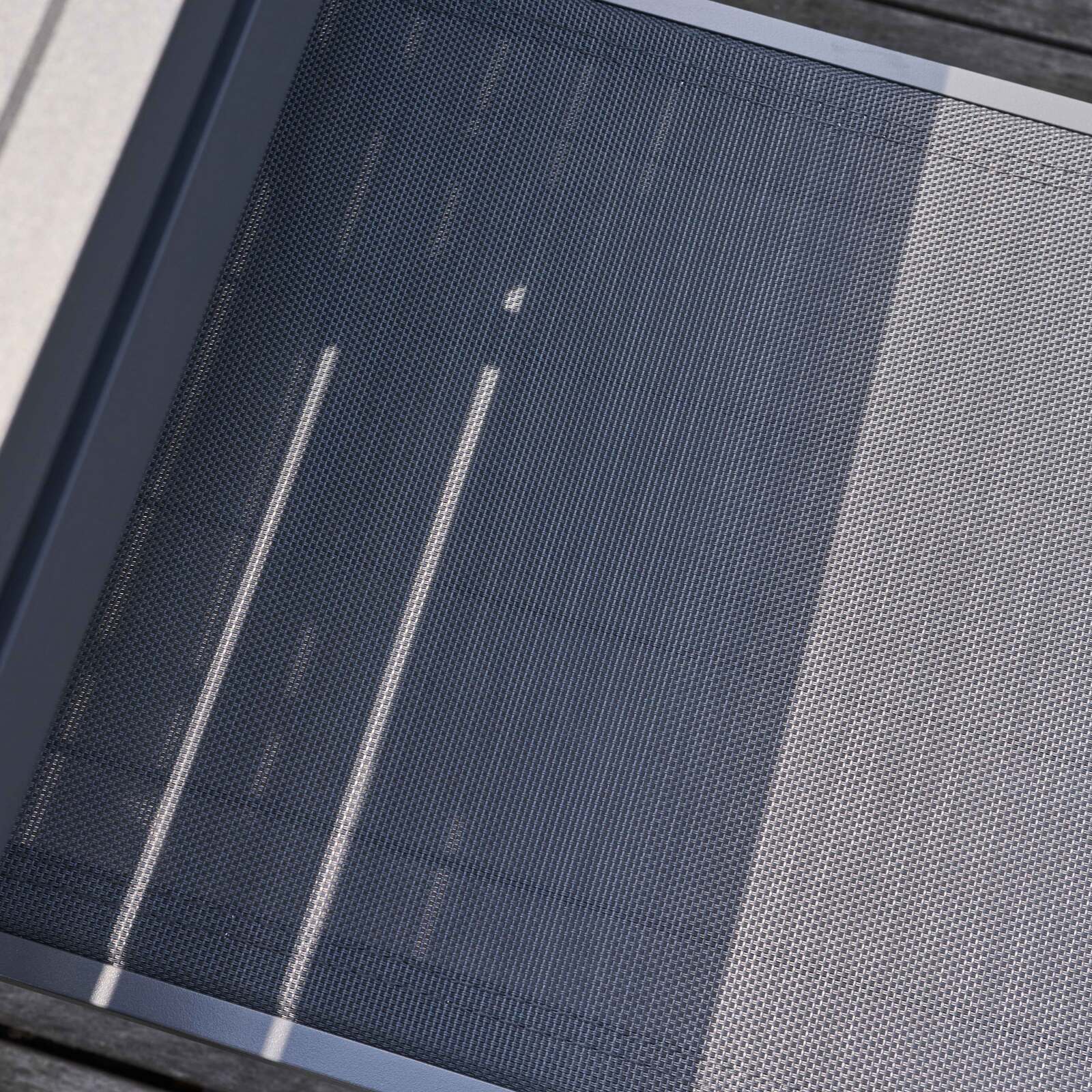 Tavolo da giardino rettangolare allungabile in alluminio con 6 sedie e 2 sedie con braccioli