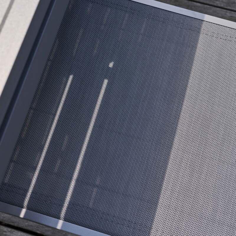 Tavolo da giardino rettangolare allungabile in alluminio con 6 sedie e 2 sedie con braccioli