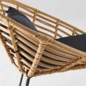 Set di 2 poltrone da giardino rotonde in rattan sintetico
