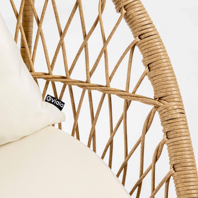 Poltrona da giardino in rattan sintetico con cuscini - Set di 2