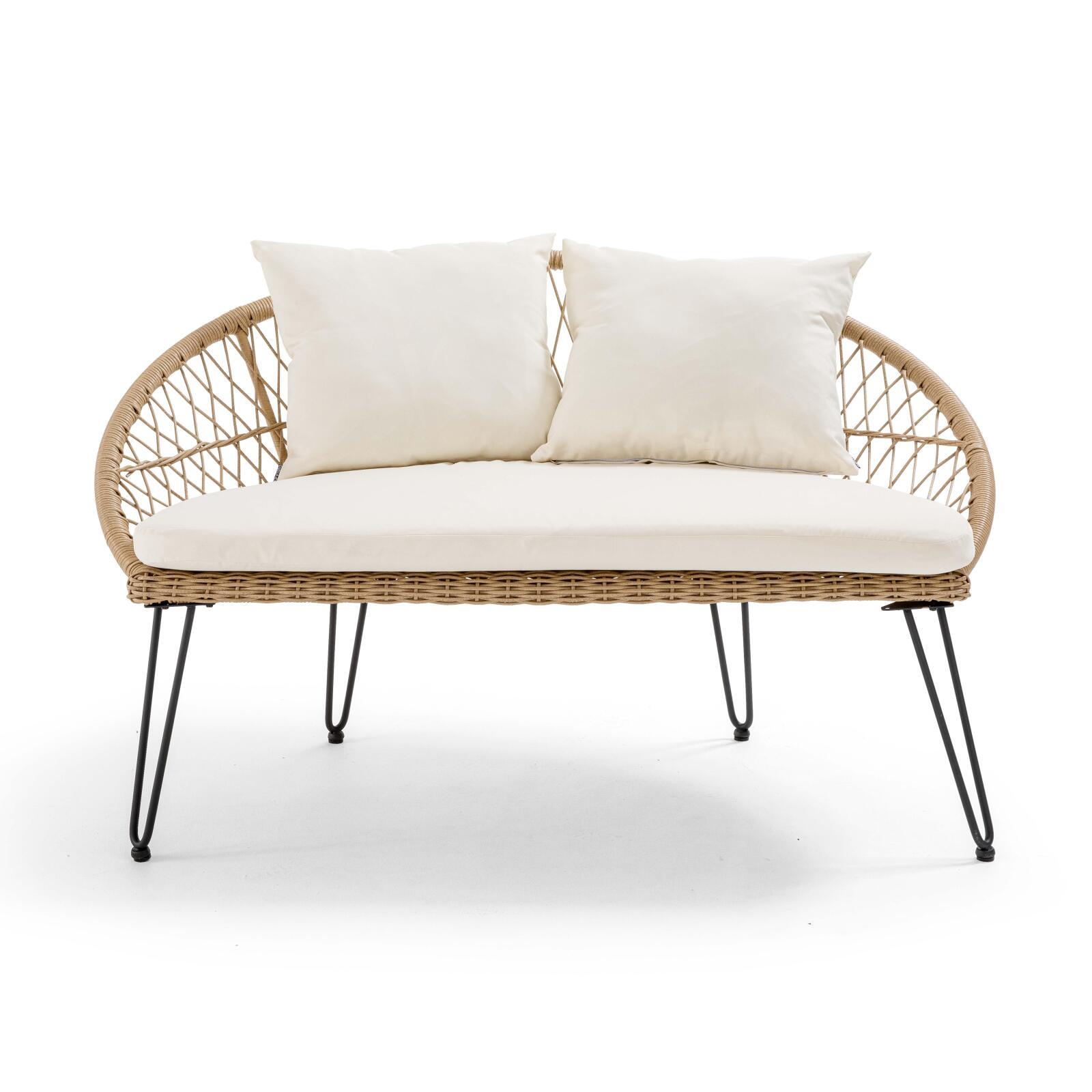 Divano da esterno 2 posti in rattan sintetico Divano da esterno 2 posti in rattan sintetico