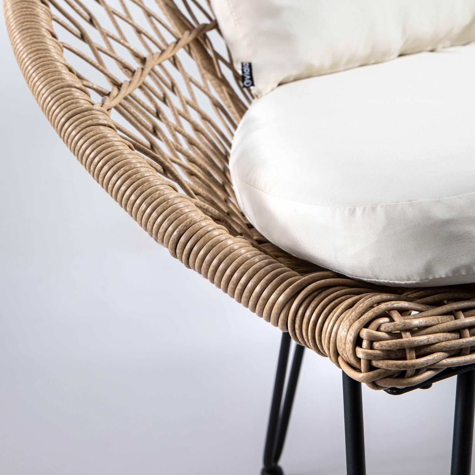 Divano da esterno 2 posti in rattan sintetico Divano da esterno 2 posti in rattan sintetico