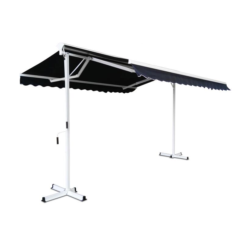 Tenda manuale a doppio spiovente con cassonetto 3 x 4 m