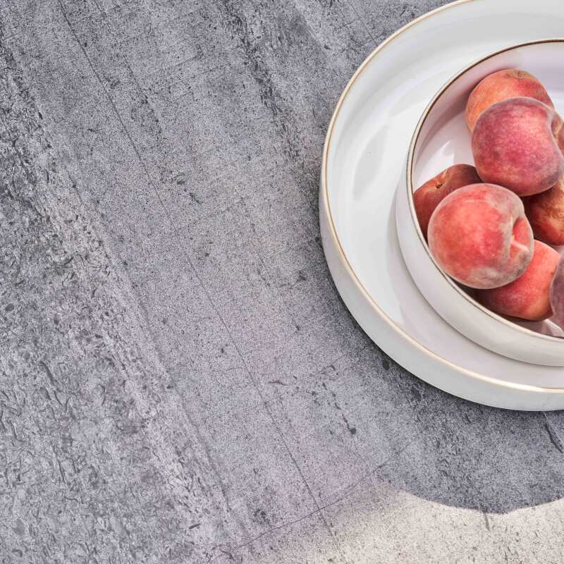 Tavolo da giardino con piano in ceramica effetto cemento (185 x 95 x 74 cm)