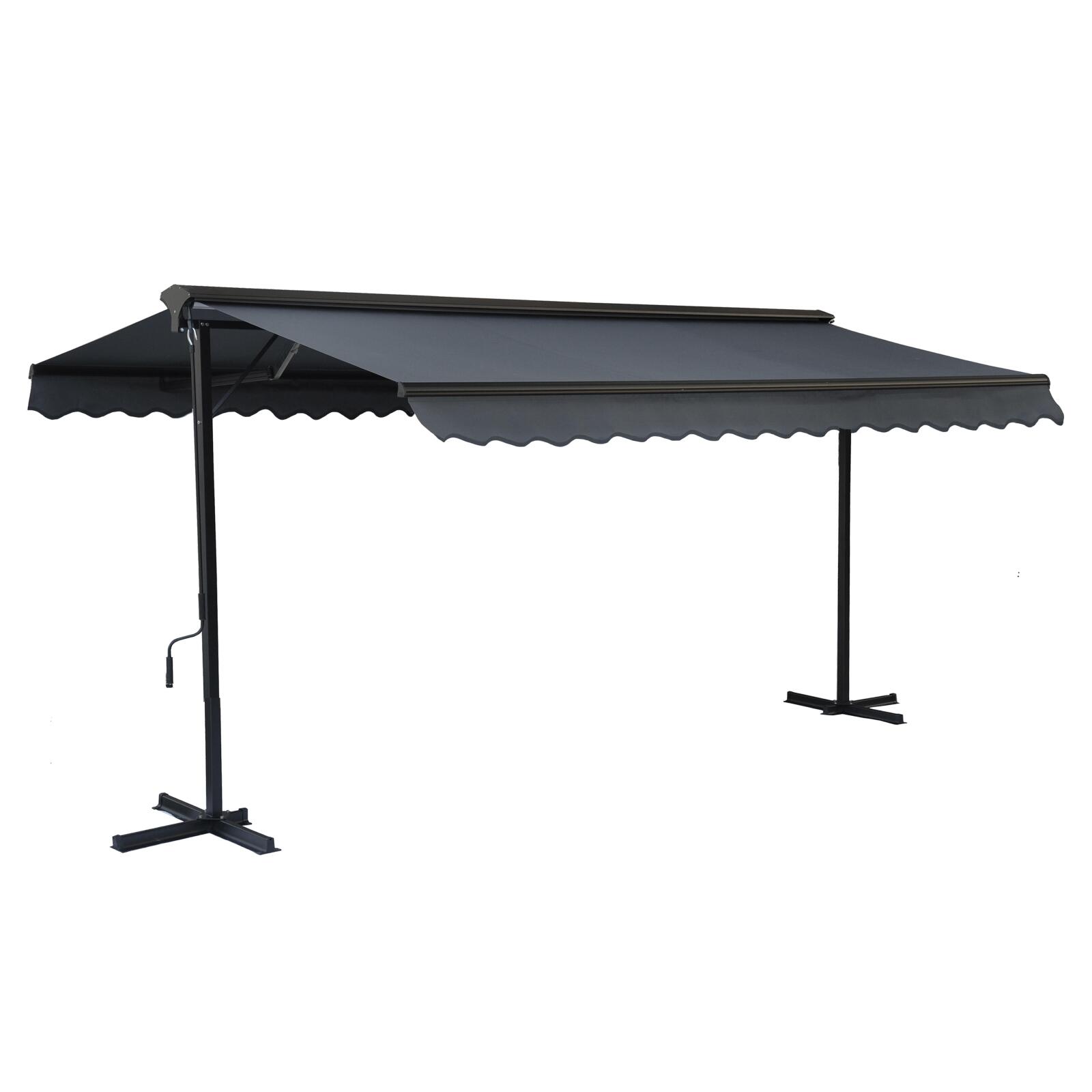Tenda manuale a doppio spiovente con cassonetto 3 x 4 m