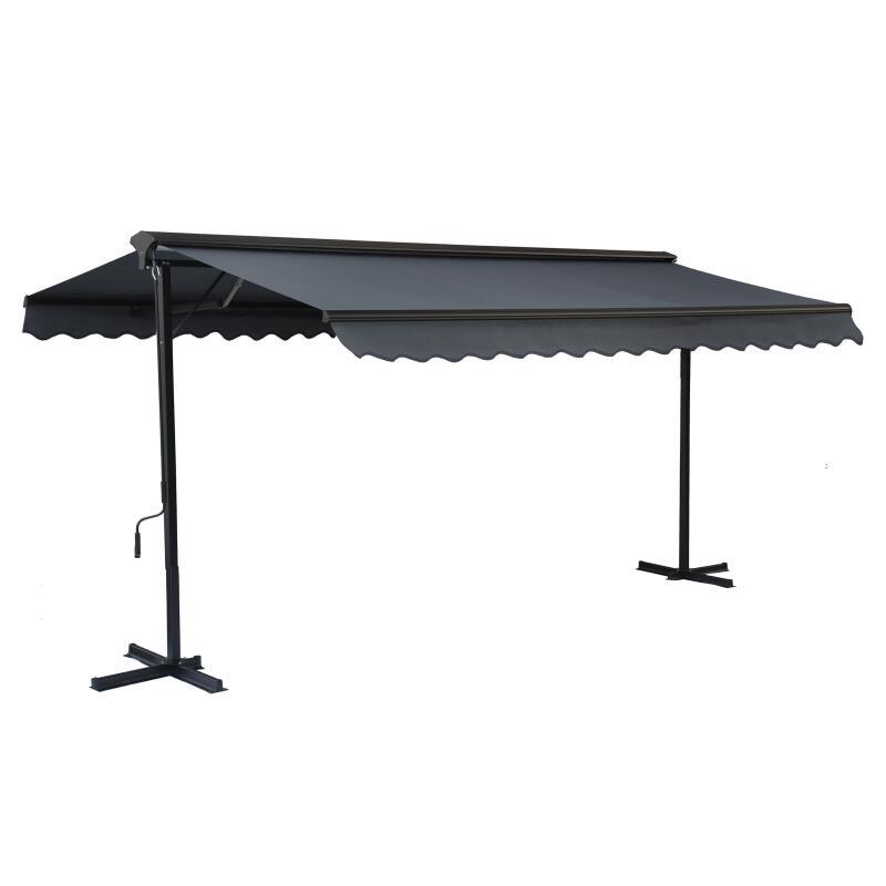 Tenda manuale a doppio spiovente con cassonetto 3 x 4 m
