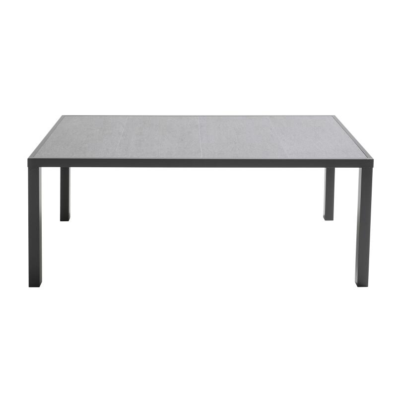 Tavolo da giardino in ceramica grigio antracite (185 x 95 x 74 cm)