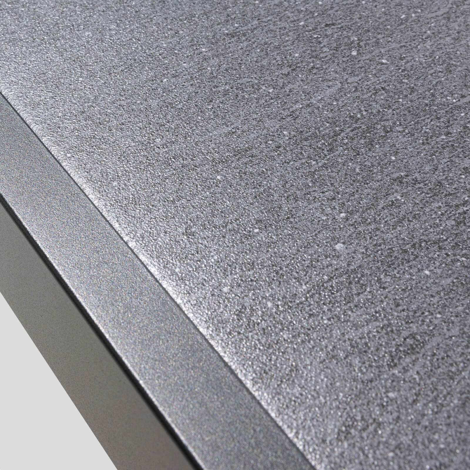 Tavolo da giardino in ceramica grigio antracite (185 x 95 x 74 cm)