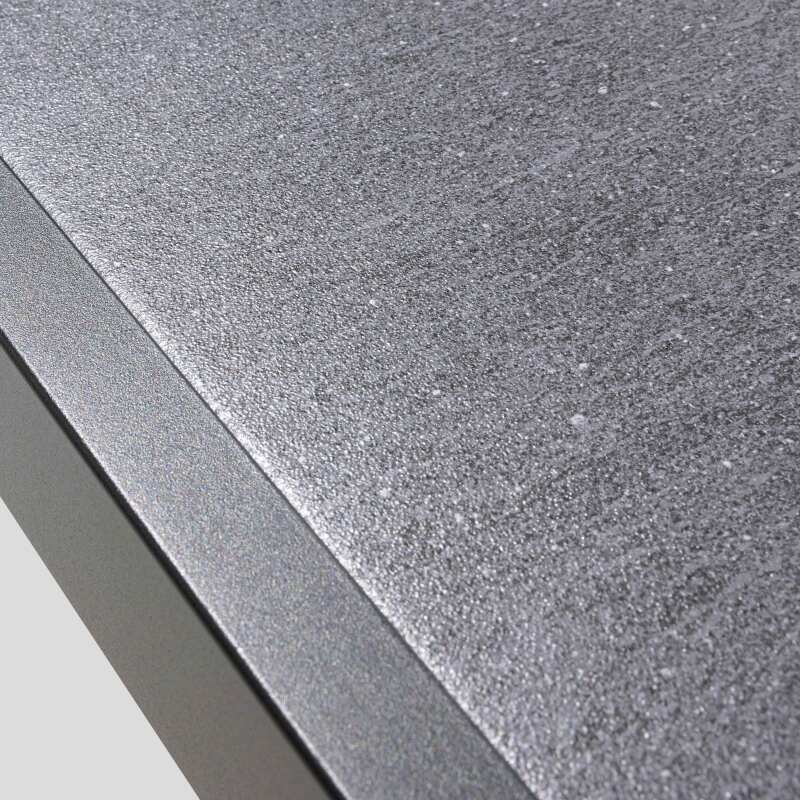 Tavolo da giardino in ceramica grigio antracite (185 x 95 x 74 cm)