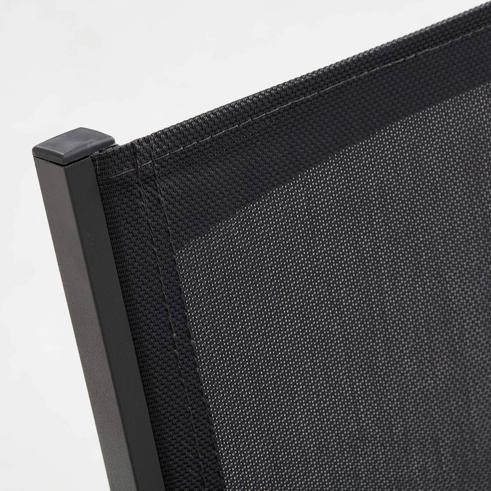 Tavolo da giardino in alluminio e ceramica con motivo Tilt + 6 sedie e 2 poltroncine