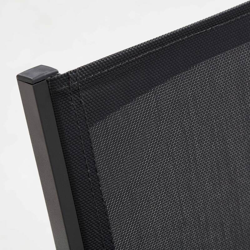 Tavolo da giardino in alluminio e ceramica con motivo Tilt + 6 sedie e 2 poltroncine