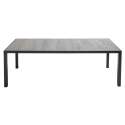 Tavolo da giardino in ceramica, 10 posti, effetto cemento cerato