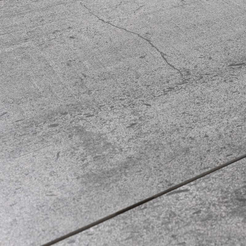 Tavolo da giardino in ceramica, 10 posti, effetto cemento cerato